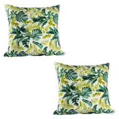 MASEL - Set 2 cojines lona española kigston blanco 50x50