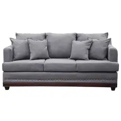 MASEL - Sofa 3c estambul tachas tela gris 200 x 90 x 95