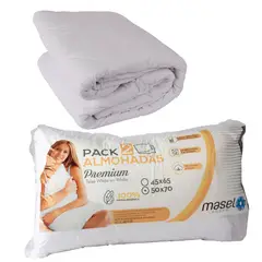 MASEL - Set cubrecolchon 2pl y set 2 almohadas microfibra