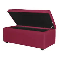 MASEL - Banqueta baul felpa 100 x 50 x 45