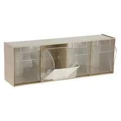 AUTORODEC - Organizador con 4 cajas transparentes 60x17x21 cm