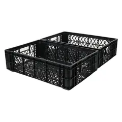 WENCO - Pack de 2 cajas polleras de 60x40x17 cm gris