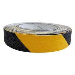 LORENZINI - Cinta Antideslizante Negra-Amarillo 25mmx18mts