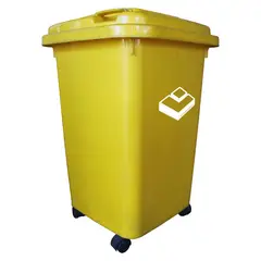 LORENZINI - Basurero frankfurt 50lt ctapa amarillo