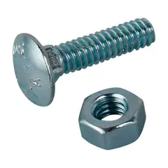 SPAX AMERICAN SCREW - Perno Coche ZN 1/4x1.1/4 100 unds + tuerca 1/4