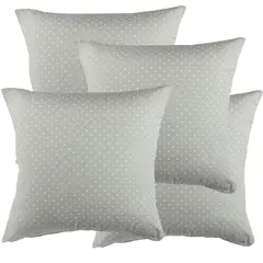 MASEL - Set 4 cojines lona matilde gris 50 x 50