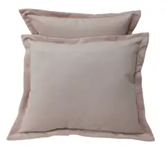 GIOS - Pack 2 Cojines Decorativo Felpa Palo Rosa