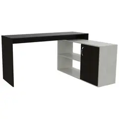 FMFURNITURE - Escritorio - Negro y Blanco 76.5x151.5x116.5 cm