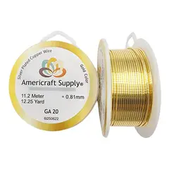 GENERICO - Alambre Para Bisutería Americraft Supply Calibre 20 - Dorado