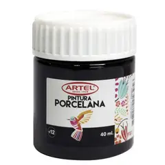 ARTEL - Fco 40ml Pintura Porcelana Negro