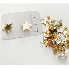 GENERICO - Set De 6 Pares De Bases De Aros Con Baño De Oro Modelos 5 - Dorado
