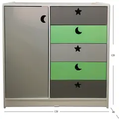 MUEBLES KIDS - Mini closet verde gris