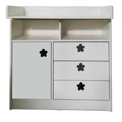 MUEBLES KIDS - Comoda mudador blanca flor