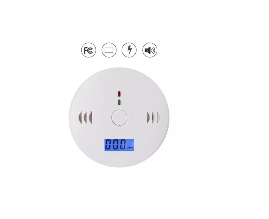 Alarma Detector Gas Y Humo Monoxido Carbono Con Digital Lcd