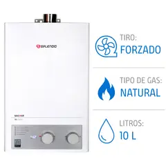 SPLENDID - Calefont 10 litros Gas natural Tiro forzado