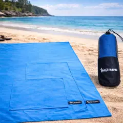 WILD TRAVEL - Pack 3 Toalla Microfibra Azul Secado Rápido