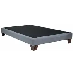BLOCCARE - Base de Cama 1 Plaza largo 200 cm - con patas de madera 11 cm