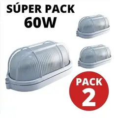 GENERICO - Foco Tortuga Led Blanco Luz Cálida Rejilla Pack 2