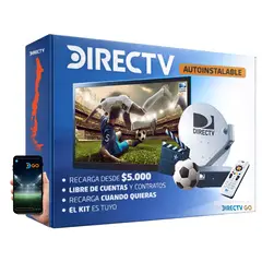 GENERICO - Antena DirecTV Prepago Satelital HD Kit FULL + 2 Directv GO