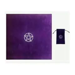 ZG JOYAS - Set Mantel Tarot Y Funda Tarot Paño Tarot Bolsa Tarot Morado-