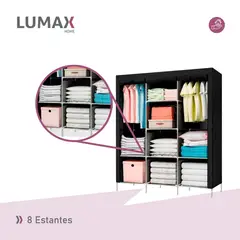 LUMAX - Closet Armable y Portatil de Tela 130x45x175 cm