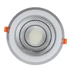 OEM - Foco Panel Vidrio Redondo Embutido Luz Led Cálida 18w