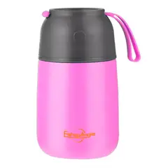 ESHOPANGIE - Termo De Comida Acero Inoxidable De 650ml Cuchara Rosado