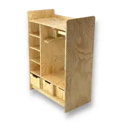 ENTORNO ESTUDIOS - Estante Perchero Para Juguetes Infantil Madera Popi