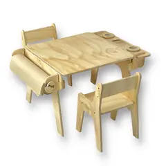 ENTORNO ESTUDIOS - Mesa Montesori Con Rollo Infantil Madera Popi.