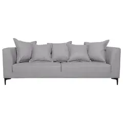 SOFAS HOME - SOFA CORDELIA FELPA GRIS 2 CUERPOS