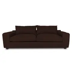 SOFAS HOME - SOFA BRIANA FELPA CAFE 3 CUERPOS