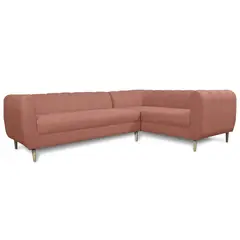 SOFAS HOME - SECCIONAL LYNETTE FELPA PALO ROSA