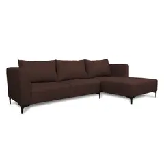 SOFAS HOME - SECCIONAL SURIA CHENILLE TIPO LINO CAFE
