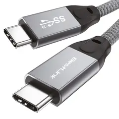 BESTLINK - CABLE USB-C 2 MTS. 4K, DATOS 10 GBPS, CARGA RAPIDA 100W