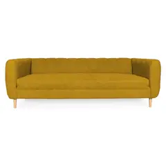 SOFAS HOME - SOFA LYNETTE FELPA AMBARINO 3 CUERPOS
