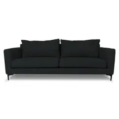 SOFAS HOME - SOFA ALANNA CHENILLE TIPO LINO GRAFITO 2 CUERPOS
