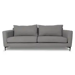 SOFAS HOME - SOFA ALANNA FELPA GRIS 3 CUERPOS