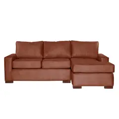 LATAM HOME - Sofá Seccional Derecho Livorno Cuero Kentucky Café Claro