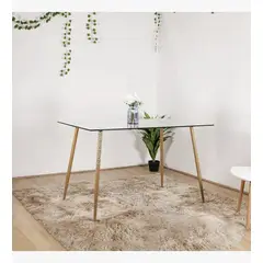 CORI CORI - Mesa Comedor Rubi Vidrio 120x80 cm
