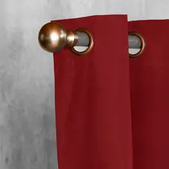 MASEL - Set 2 Black Out Microfibra Rojo 140 X 225