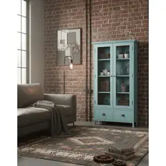 MUEBLES NATIVA - VITRINA LINDEROS TURQUESA