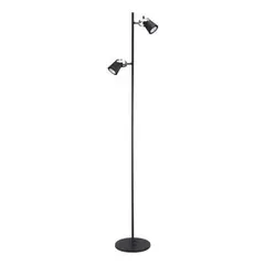 BP - Lámpara De Pie Aurus 2 Luces Negro Mate