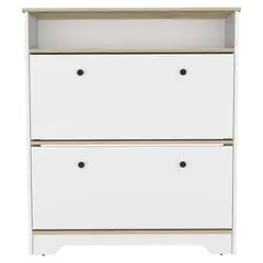FMFURNITURE - Comoda Zapatero Z-100 Bi-Color 2P - Blanco Duna…