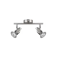 BP - Lámpara Barra Space 2 Luces Níquel Mate