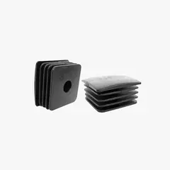 MOHICAN - REGATÓN 75 x 75 MM INTERIOR PARA POSTE NEGRO PACK 4 UNI