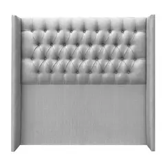 MOBEL DESIGN - Respaldo Capitone con Alas 2 plazas Tela Gris Plata