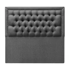 MOBEL DESIGN - Respaldo Capitone Marco y Tachas Super King Tela Grafito