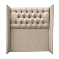 MOBEL DESIGN - Respaldo Capitone con Alas 1,5 plazas Tela Beige
