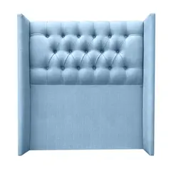 MOBEL DESIGN - Respaldo Capitone con Alas 1,5 plazas Tela Celeste