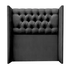 MOBEL DESIGN - Respaldo Capitone con Alas 1,5 plazas Tela Negro
